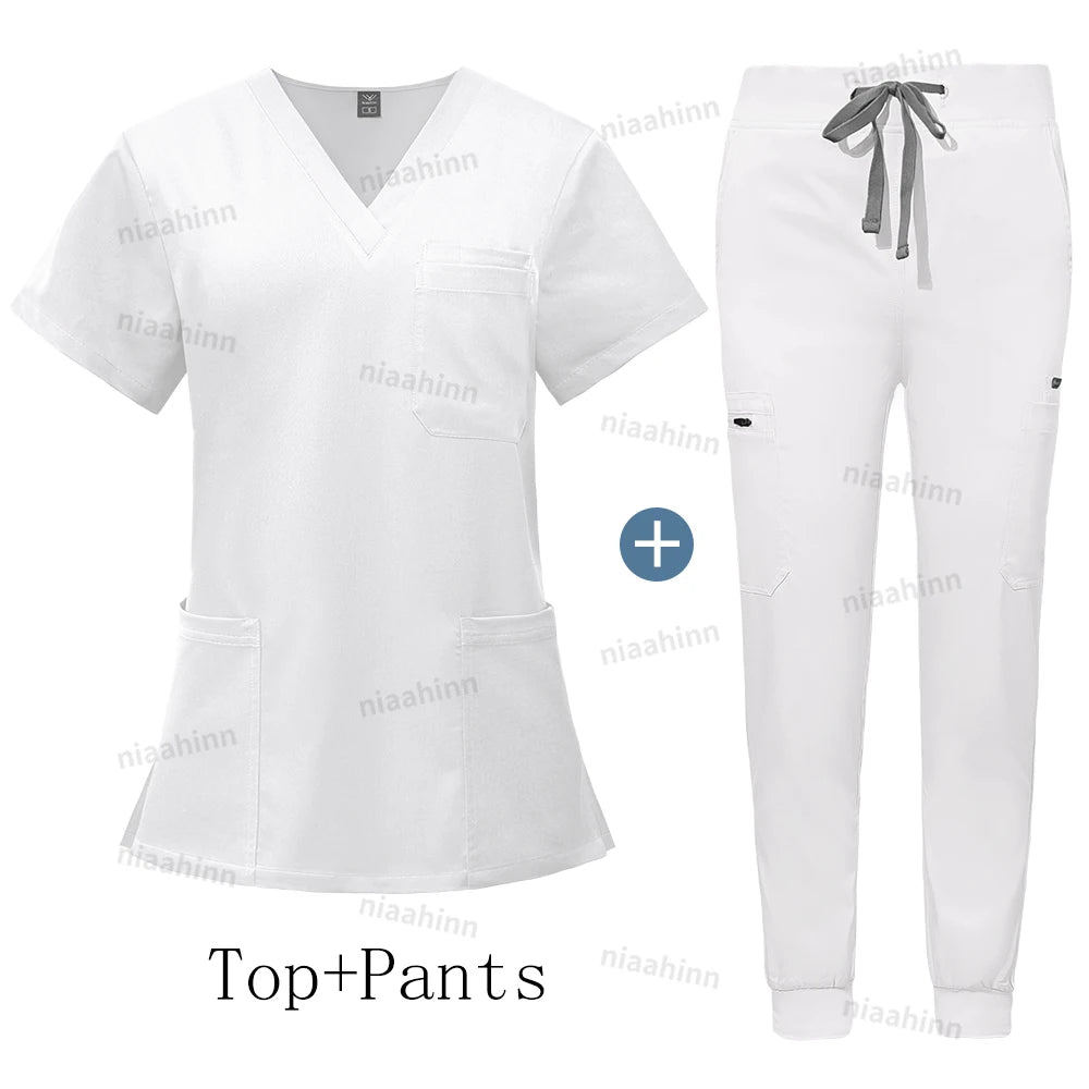 Wholesale Uniforms Doctor Nurse Work Wear Women Men Hot Sales Surgical Gowns Healthcare Nursing Articles High-quality Scrub Sets