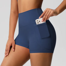 Women Sports Short With PocketedYoga Legging Shorts Squat Proof High Waist Fitness Tight Shorts Quick Drying Cycling Workout Gym
