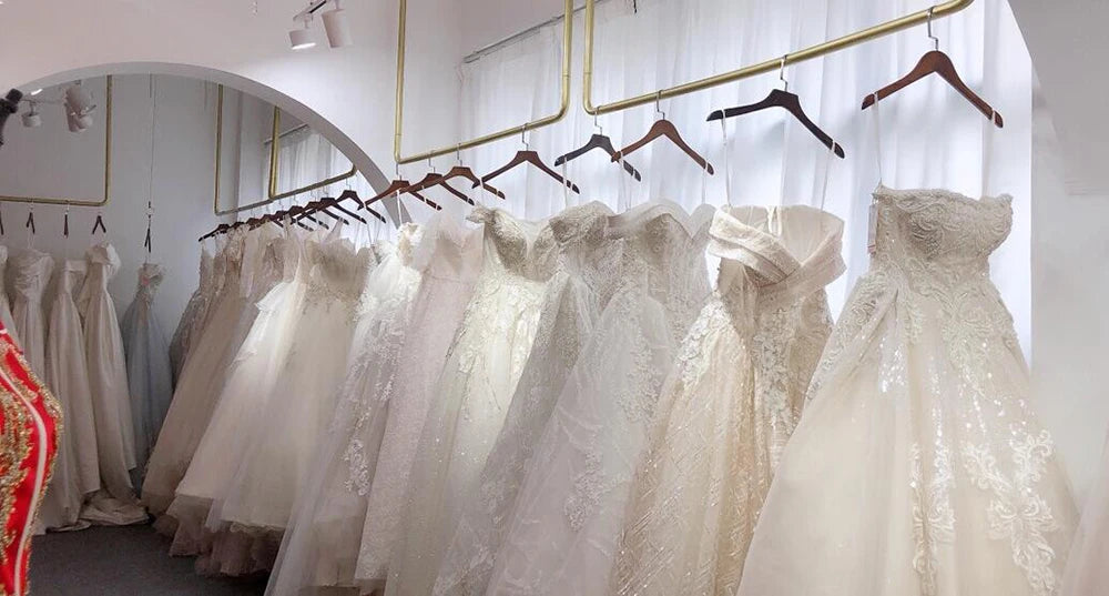Smileven Long Sleeve Lace Wedding Dresses A Line High Neck Shiny Appliques Bridal Gowns Glitter Tulle vestidos de novia 2026