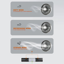 SEAMETAL Car USB Fan Dual Head Cooling Air Fan Independent Switch 3-Speed 360 Degree Adjustable Auto Headrest Fan for Rear Seat