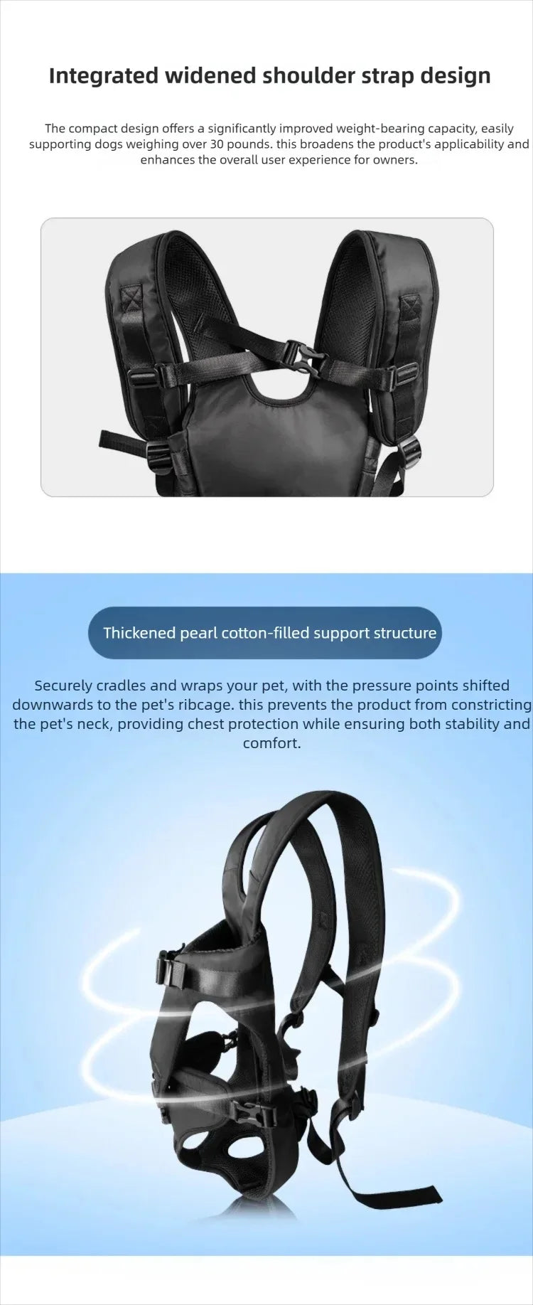 Pet Front Carrier Backpacks Ajustable Hands Free Dog Backpack For Small Mediun Dogs Breathable Cats Outdoor Travel Carrier Bags