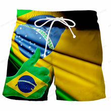 Brazil Flag Board Shorts Men Fashion Swimwear Shorts Trunk Sportwear Pants Men's Brief Swimsuit Kids Beach Short Brasil Flag