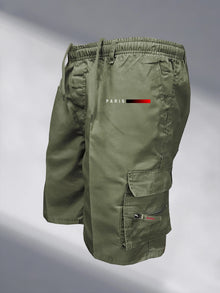 Men's Tactical Shorts Elastic Waist Cargo Work Shorts Men Outdoor Casual Street Style Jogging Shorts Loose Work Casual Shorts