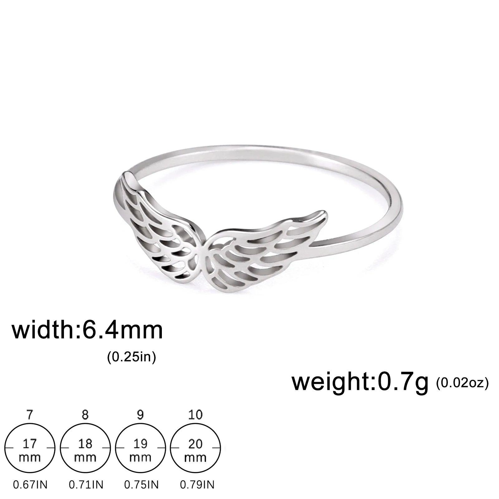 Skyrim Flying Angel Wings Women Ring Stainless Steel Finger Rings Kpop Fashion Wedding Band Jewelry Birthday Gift Wholesale