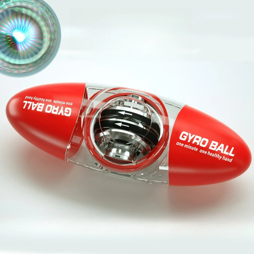 Autostart Gyro Power Ball with Color LED Light Hand Strengthener Wrist Exerciser for Grip Strength Muscle Relaxation Gyroscope