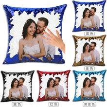 SequinCustom Picture Cushion Pillow Cover Home Decor Fully Covered with Sequins Pillowcase Colorful Glitter Throw Pillows Cover
