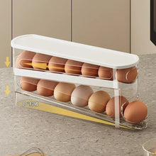 Boîte de rangement pour œufs à 4 niveaux, distributeur automatique à échelle pour réfrigérateur