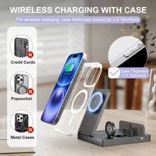5-in-1 Fast Wireless Charger Station For MagSafe Type C USB Output for iPhone Apple Watch AirPods Light Control Foldable Desk