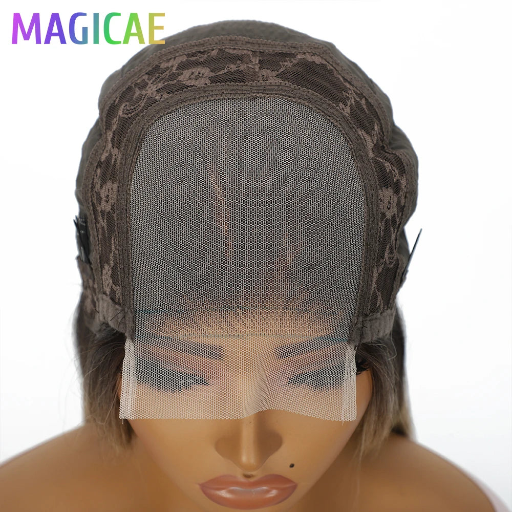 Magicae 36 Inch 4x4 Lace Front Wig Chestnut Brown Ombre