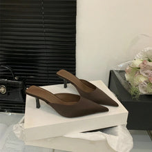 2025 Summer Minimally Pointed Women's Slippers Comfortable And Easy To Wear High Heel Slippers Fashionable Women's Shoes.