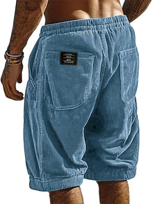 2026 New Men's Retro Corduroy Casual Shorts Men Fashion Solid Sweatpants Harajuku Corduroy Short Pants New Men Clothing Roupas