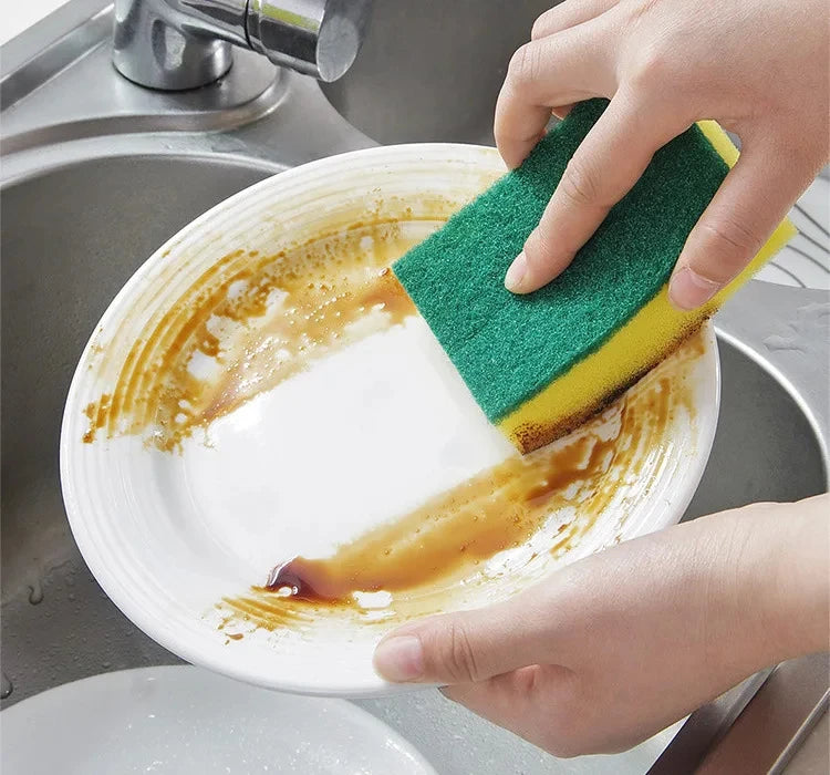 10/5/1Pc Kitchen Dishwashing Sponge Soft Absorbent Clean Rub Pot Rust Scouring Pad Removing Kits Household Cleaning Brush Sponge