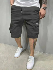 Summer New Mens Cargo Shorts Fashion Korean Version Loose Five Quarter Pants Men's Multi-pocket Straight Casual Short Pants