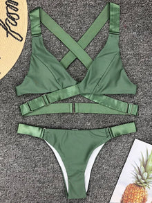 Bandage Bikini Set With Adjustable Buckle 2026 Women