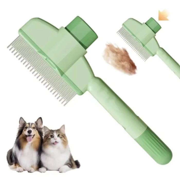 Peigne autonettoyant pour chien à un bouton, brosse pour chat, épilateur pour poils d'animaux, peigne de massage et de toilettage pour chiens et animaux de compagnie
