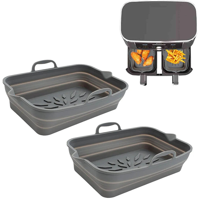 Plaque de cuisson rectangulaire en silicone pour friteuse à air, panier de cuisson réutilisable, tapis pour pizza, accessoire pour plat de four