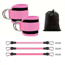 6-Piece Leg Resistance Band Set for Hip Strength Training, Running, Fitness, Ankle Resistance Bands, Yoga, Glute Training, Elastic Bands for Fitness Strength Training, Three-Tube Leg Training Resistance Bands, Leg Resi