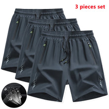 3 Pieces New Running Shorts Men Gym Sports Shorts Quick Dry Workout Training Fitness Jogging Short Pants Man Summer Board Shorts