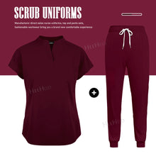 Medical Scrub Joggers Sets Fashion Nurse Uniform Women Men Beauty Salon Healthcare Pharmacy Nursing Scrub Top+pants Suit Uniform