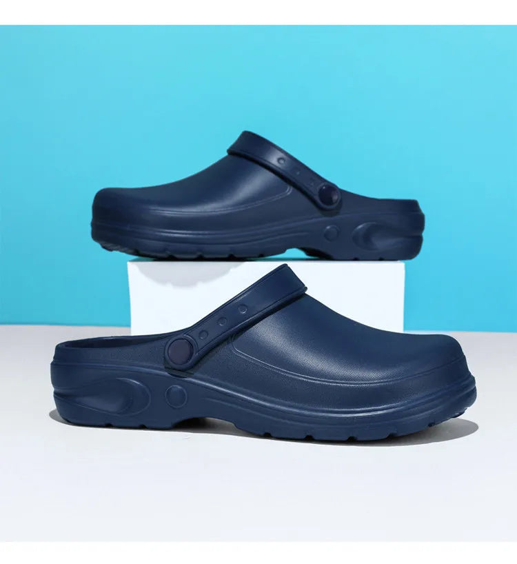 Non-Slip Closed-Toe Operating Room Slippers, Medical Closed-Toe Slippers, Hospital Clogs, Surgical Shoes for Departments, Dual-Use
