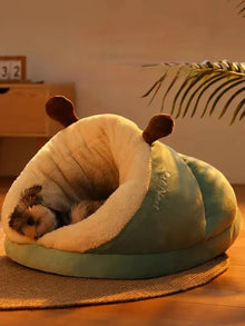 Winter Warm Pet Dog Bed Soft Cozy Dog Cave Bed Warm Cat House Nest Puppy Bed for Small Dogs Cats Cat Sleep Bag Pet Supplies