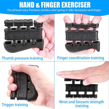 5-60Kg Adjustable Grip Strength Trainer with Finger Exerciser Hand Grip Strengthener for Muscle Building and Injury Recover