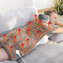 94x61cm 6-speed Temperature Electric Heating Shawl 4 Timing Warm Compress Soft Plush Home Use Coverable Warming Blanket 220V110V