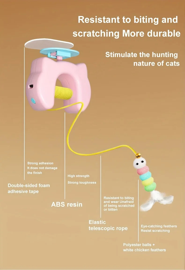 New Cat Toy Automatic Teaser Retractable Electric Smart Hanging Toy for Cats