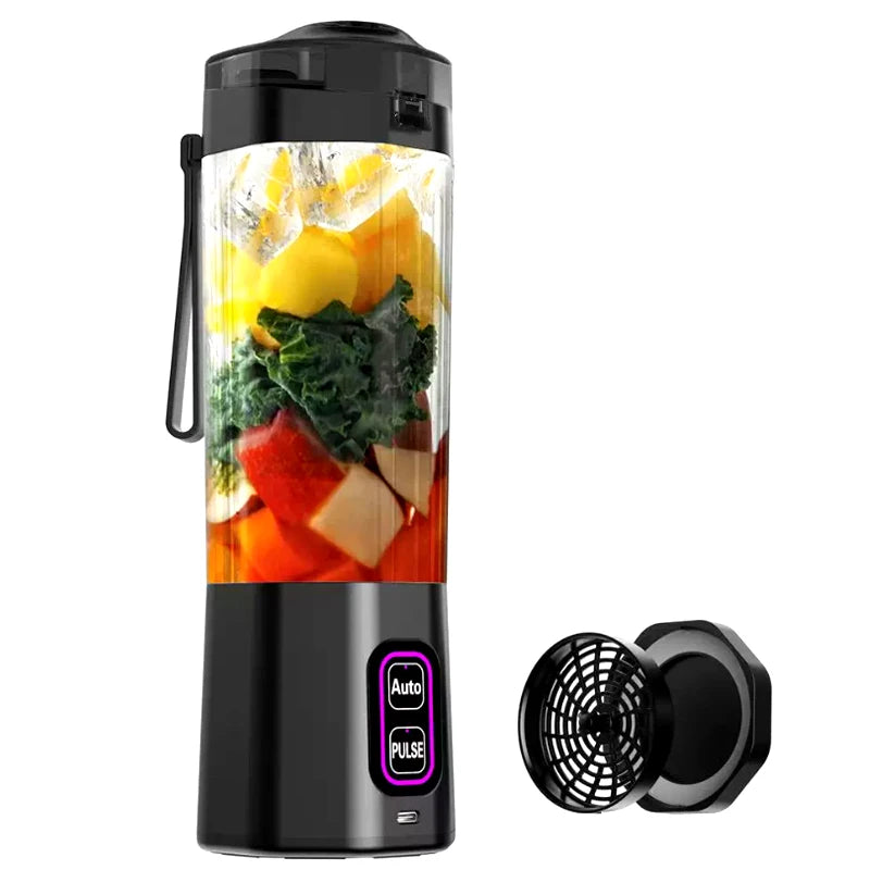 Portable Electric Juice Maker Blender 700ML USB Rechargeable Fruit Mixer 6 Blades Juicer for Shakes Smoothies Fresh Juicing Cup