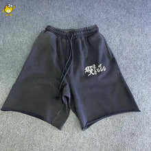Washed Do Old Black Saint Shorts Men Woman Good Quality Vintage Loose Casual Drawstring Stretch Joggers Streetwear