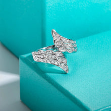 AnuJewel  D Color Moissanites Angel Wings Wedding Bands 18k Gold Plated 925 Sterling Silver Bridal Ring Set For Girls Jewelry