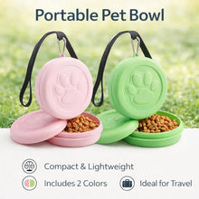 2-in-1 Portable Dog Water Bottle and Food Container for Travel Walking Hiking Camping Outdoor Pet Travel Feeding Kit