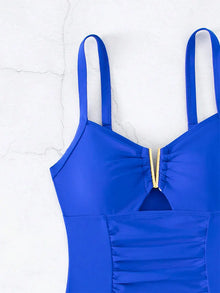 2026 V-neck Shiny Swimwear Women Beach One Piece Swimsuit Mujer Trikini Badpak Maio Biquini Monokini Bikini