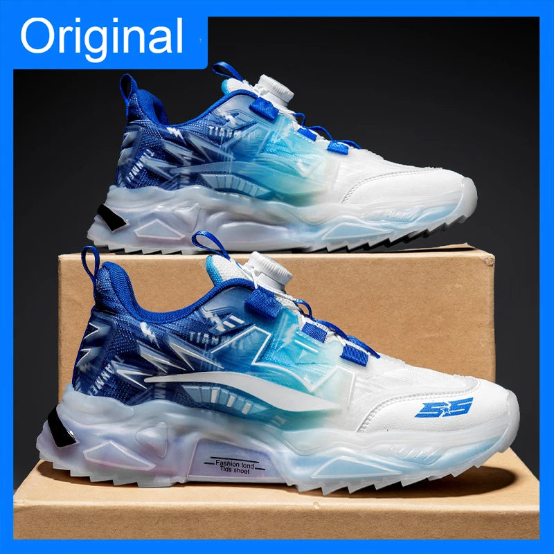 New Unisex Sports Shoes Rotating Buckle Breathable Mesh Lightweight Sports Shoes Summer Street Jogging Comfortable Casual Shoes