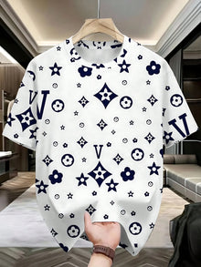 The new men's T-shirt for the summer of 2025 features a casual fashionable soft and breathable 3D pattern print