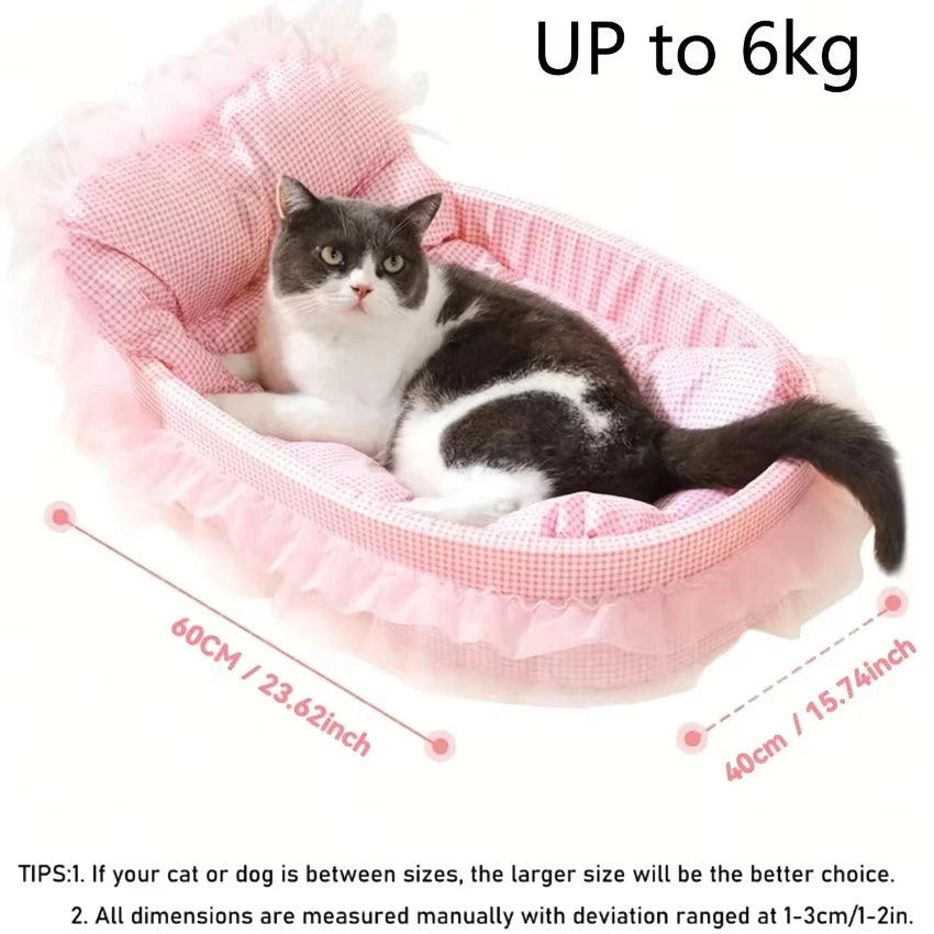 1pc Cute Princess Cat Litter All Seasons Universal Non Sticky Mat Pet Sofa Dog Bed Small And Medium Cats And Dogs Pet Supplies