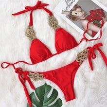 Black Brazilian Bikini Set For Women Triangle Top Swimwear