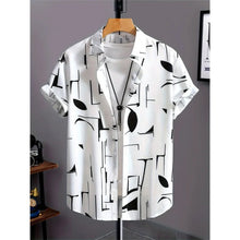Men's Shirt 3D Printed Retro Fashion Top Short Sleeved Beach Sports Shirt Street Hawaiian Short Sleeved Shirt Men's Clothing