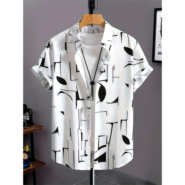 Chemise pour homme à imprimé 3D, haut tendance rétro, chemise de sport de plage à manches courtes, chemise hawaïenne décontractée à manches courtes, vêtement pour homme