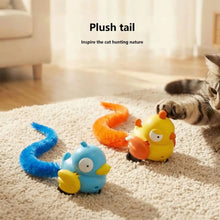 Creative Wind Up Bird Shape Interactive Cat Tail Pull Play Bird Cat Teaser Sounding Bite-Resistant Cat Exercise Indoor Fun