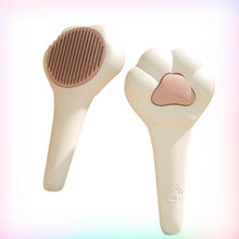 Cat Hair Remover Comb Flea Comb Grooming with Release Button Pet Hair Removal Comb Cute Design Paw Massage Grooming Supplies