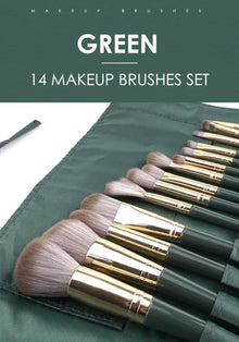 14 pinceaux de maquillage, outils de maquillage doux et duveteux pour poudre cosmétique, fard à paupières, fond de teint, blush, estompage, ensemble de pinceaux de beauté