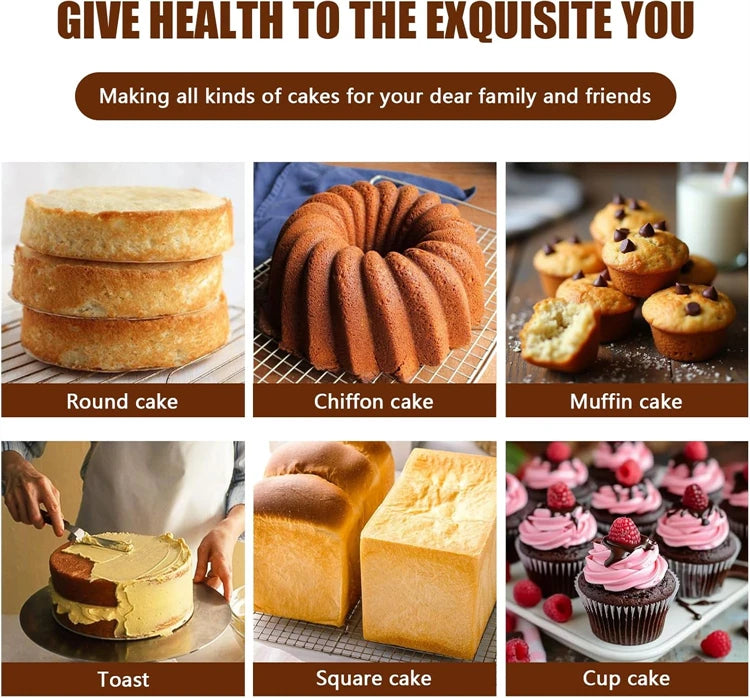 Silicone Fluted Cake Pans Non-Stick Kitchen Oven Baking Pans Easy Release Oven Cake Molds with Muffin Pan Donut Pan Loaf Pan