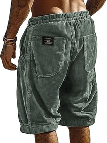 2026 New Men's Retro Corduroy Casual Shorts Men Fashion Solid Sweatpants Harajuku Corduroy Short Pants New Men Clothing Roupas