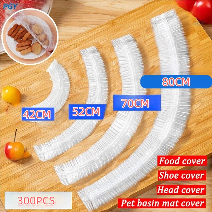 Couvercles alimentaires jetables 80/70/52/42 cm, sacs de conservation élastiques en plastique de qualité alimentaire pour fruits et légumes, sacs de fraîcheur pour cuisine