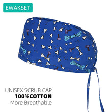 Cotton Unisex Scrub Cap with Sweatband Adjustable Surgical Cap for Women Men Doctor Nurse Clinic Hospital orthopedics Hat