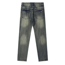 Y2K Distressed Skinny Jeans for Men Ripped Vintage High-Waisted Hip-Hop Streetwear Style