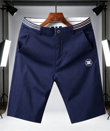 Summer Men's Cotton Golf Shorts Loose Fit Breathable Casual