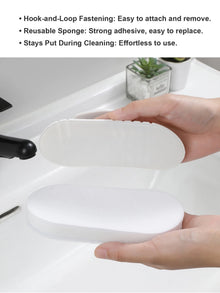 Brosse de nettoyage à manche flexible, éponge récurante pliable pour les zones difficiles d'accès de la cuisine et de la salle de bain, évier, carrelage, baignoire