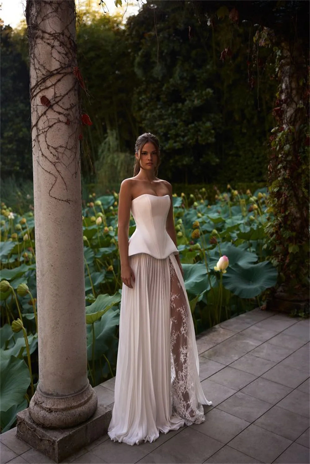 Elegant Sweetheat Pleat Lace A line Wedding Dresses  Corset Brial Grown 2025 Vestido De Noival customized